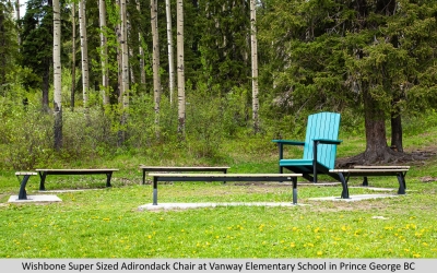 Wishbone Super Sized Adirondack Chair at Vanway Elementary School in Prince George BC-1
